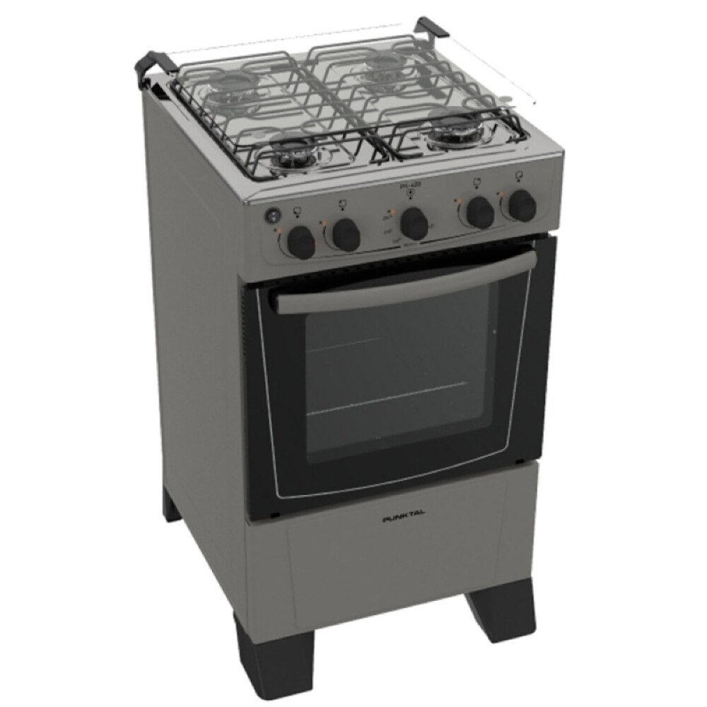 COCINA S/GAS - MESA Y FRENTE INOX- TERMO-2 VIDRIO-ENCENDIDO acero inoxidable