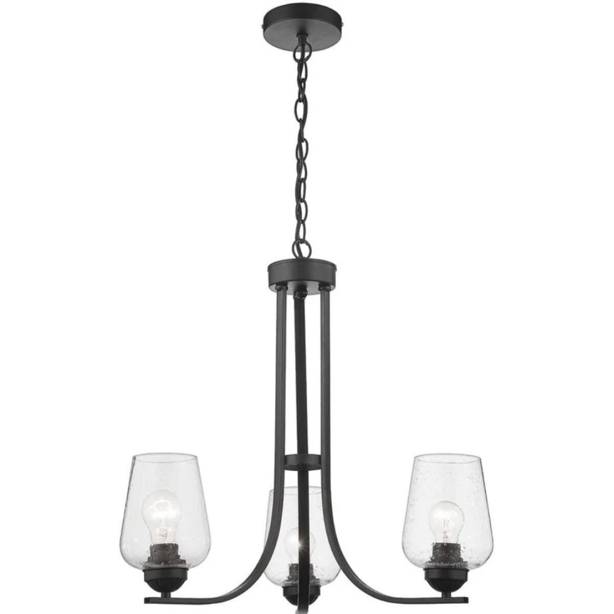 Lámpara de Techo Negra 3 Luces E27 