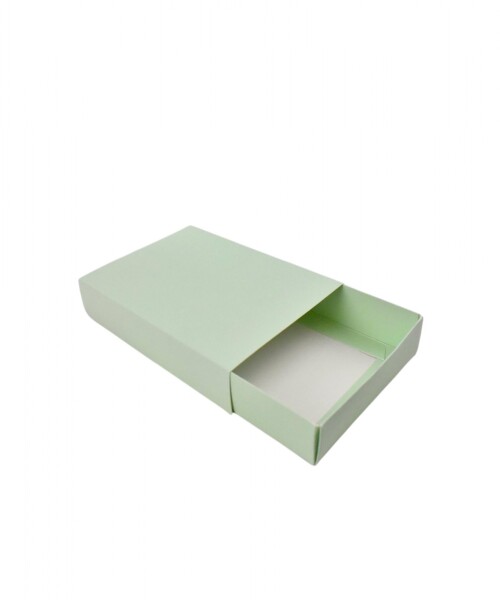 Caja tipo fosforo 10x14x3 cm VERDE AGUA