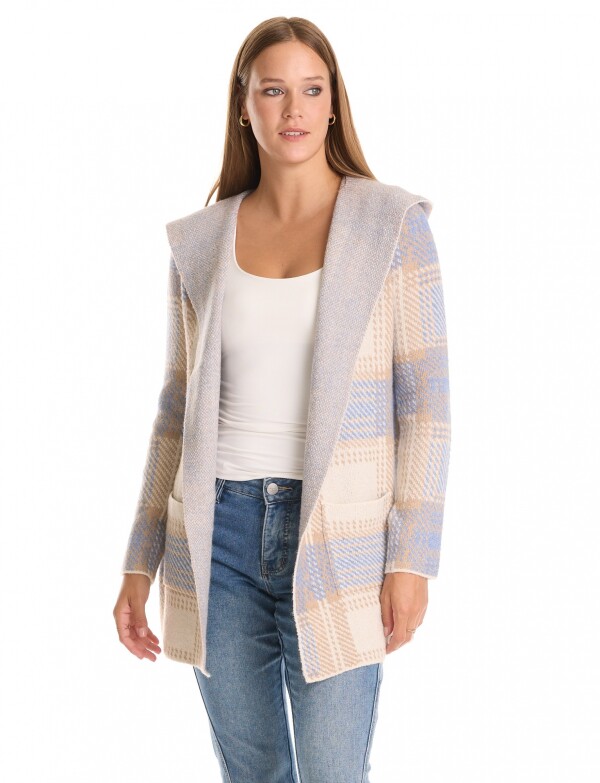 Cardigan Soft Capucha BEIGE/MULTI