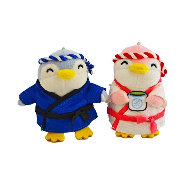 Llavero plush pingüino rosa