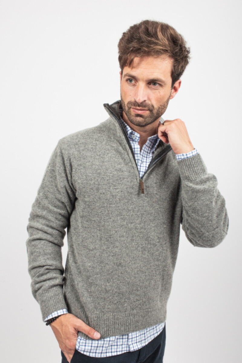Sweater Cardif Lambswool Gris