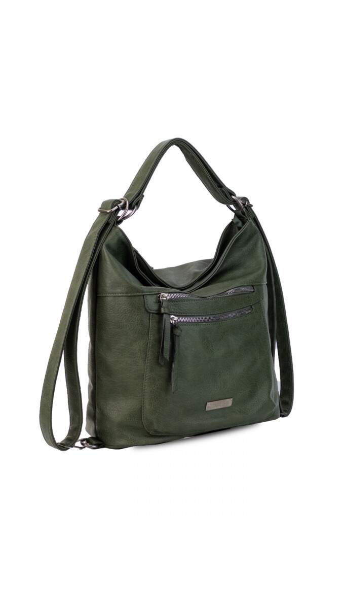 CARTERA MOCHILA ESTHER - VERDE MILITAR 