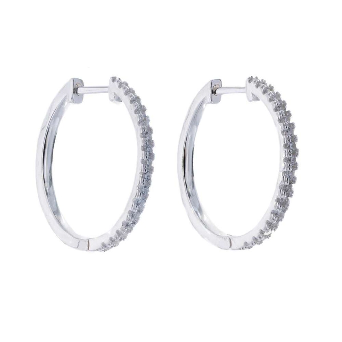 Par De Aros De Plata 925 - Con Circonias 