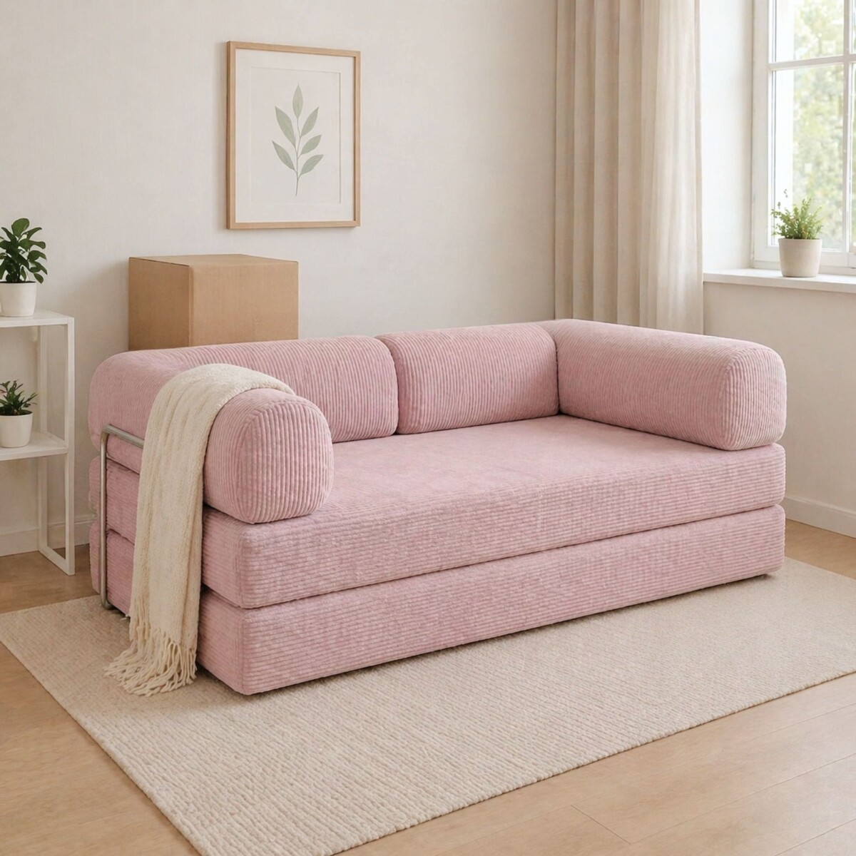 Sillón Cama 3 Cuerpos CloudNest - Rosa 
