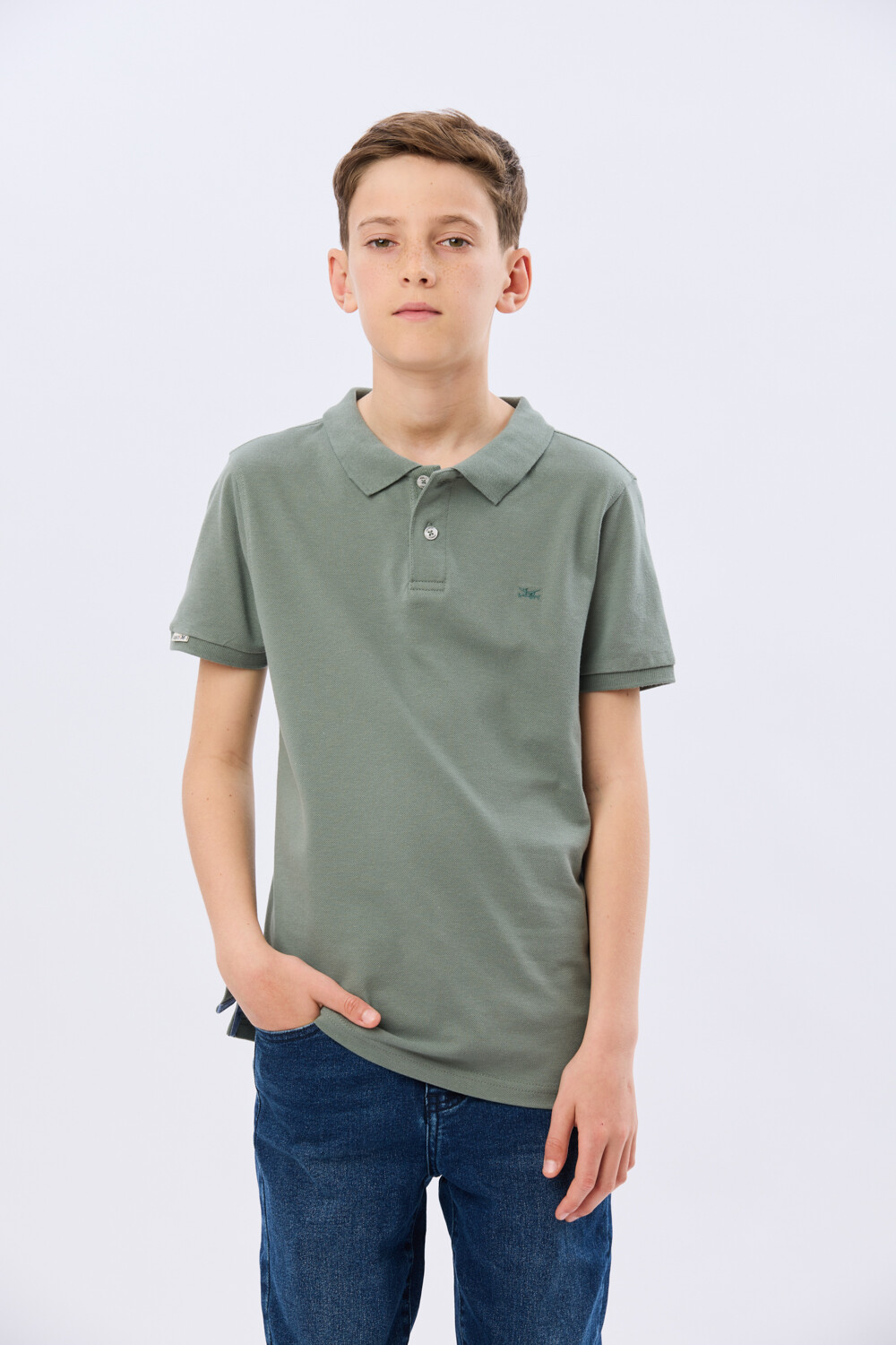 REMERA POLO DE ALGODÓN PIQUÉ Verdecla