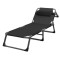 Catre cama plegable para camping 68cm Negro