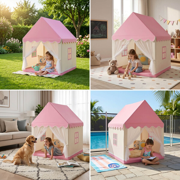 Carpa Casita Para Niños Chicos Casa Ventana Tipi Plegable Imback Color Rosa Carpa Casita Para Niños Chicos Casa Ventana Tipi Plegable Imback Color Rosa