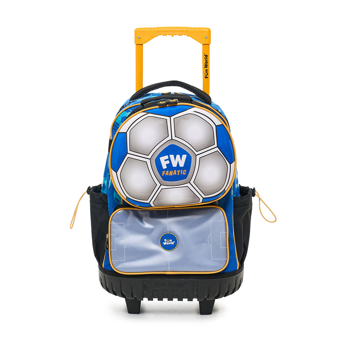 Mochila 46 cm Fun World con carro y lunchera Fanatic - Azul 
