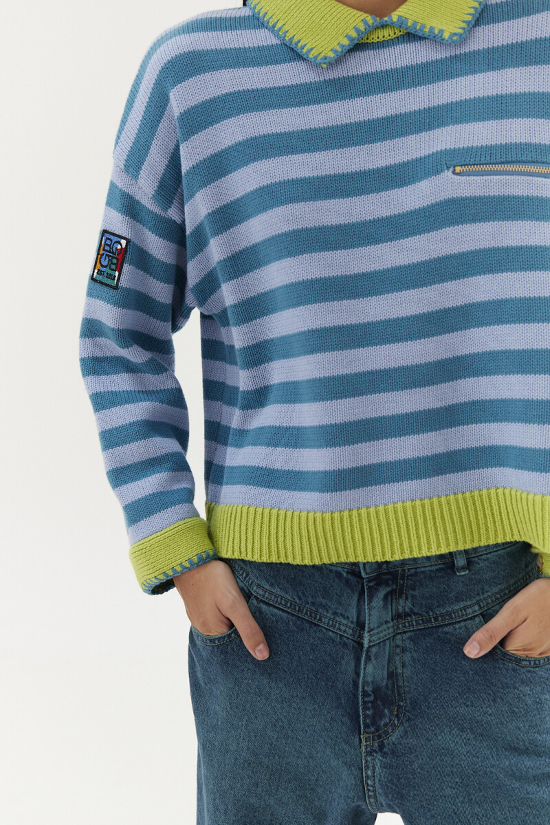 Sweater Boxy Petróleo