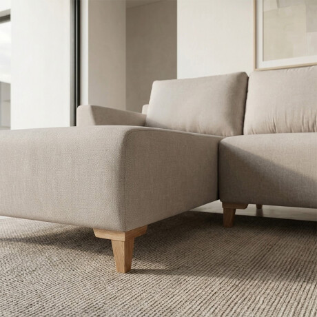 Rinconera Gino - Tela Microfibra - Chaise izquierdo TC 1010 (Beige)