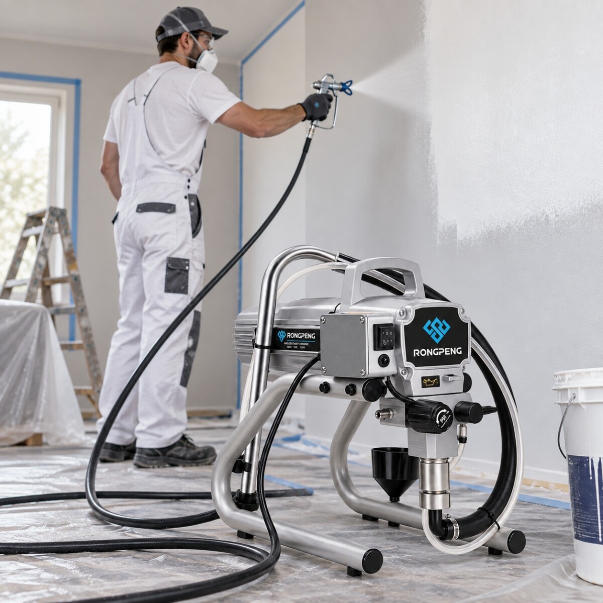 EQUIPO DE PINTAR AIRLESS 1.2HP RONGPENG R450 Equipo De Pintar Airless 1.2hp Rongpeng R450