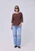 Remera Botones Chocolate