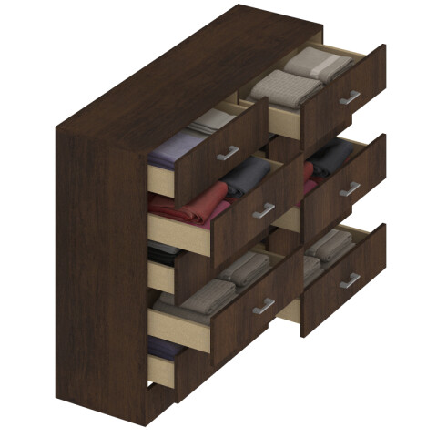 Comoda Cajonera de 10 Cajones para Dormitorio - FE - Marron Comoda Cajonera de 10 Cajones para Dormitorio - FE - Marron