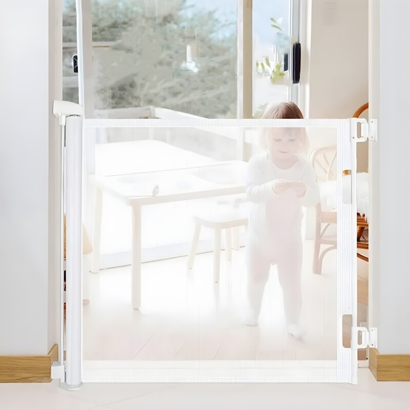 Puerta Flexible Lumax con Malla Retráctil de Seguridad Blanco