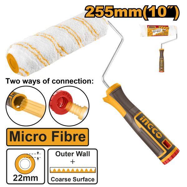 RODILLO 250MM X 22MM FIBRA LARGA PARA EXTERIOR INGCO HRHT092551 RODILLO 250MM X 22MM FIBRA LARGA PARA EXTERIOR INGCO HRHT092551
