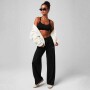 Pantalón Cloud Jersey Wide Leg Pant Mujer Black