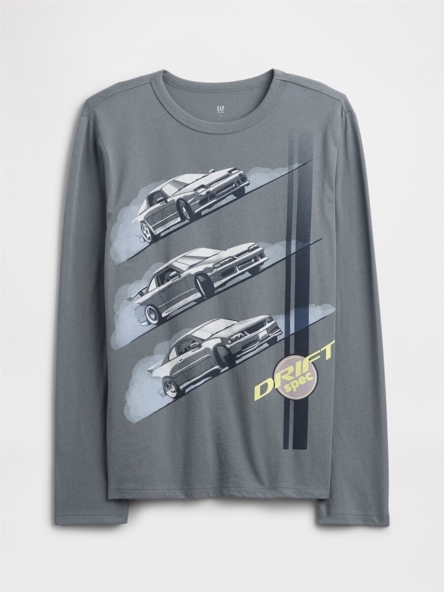 Remera Gráfico Niño - Grey Slate 