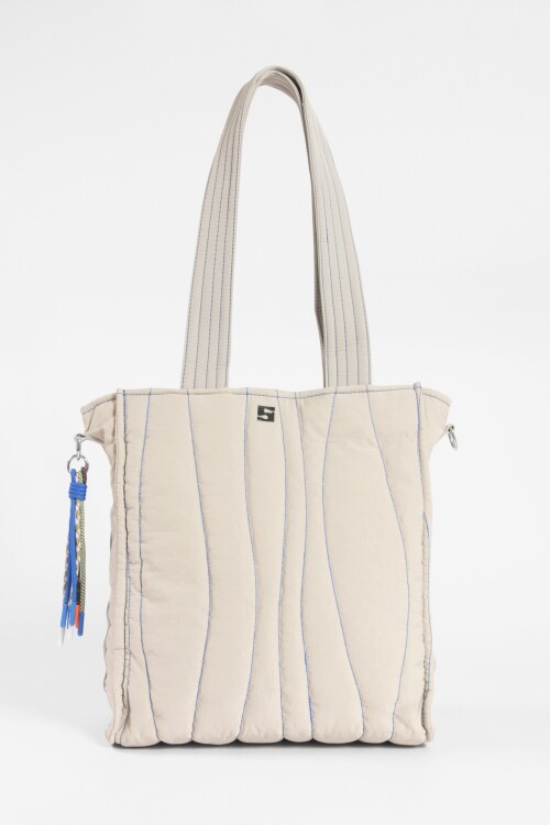Shopper matelaseada beige
