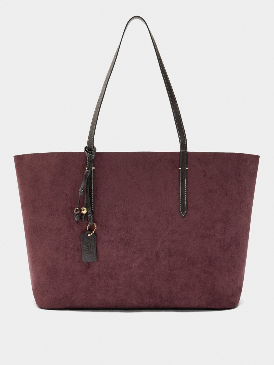 Bolso Shopper Reversible Con Bolsa Extraíble L marron