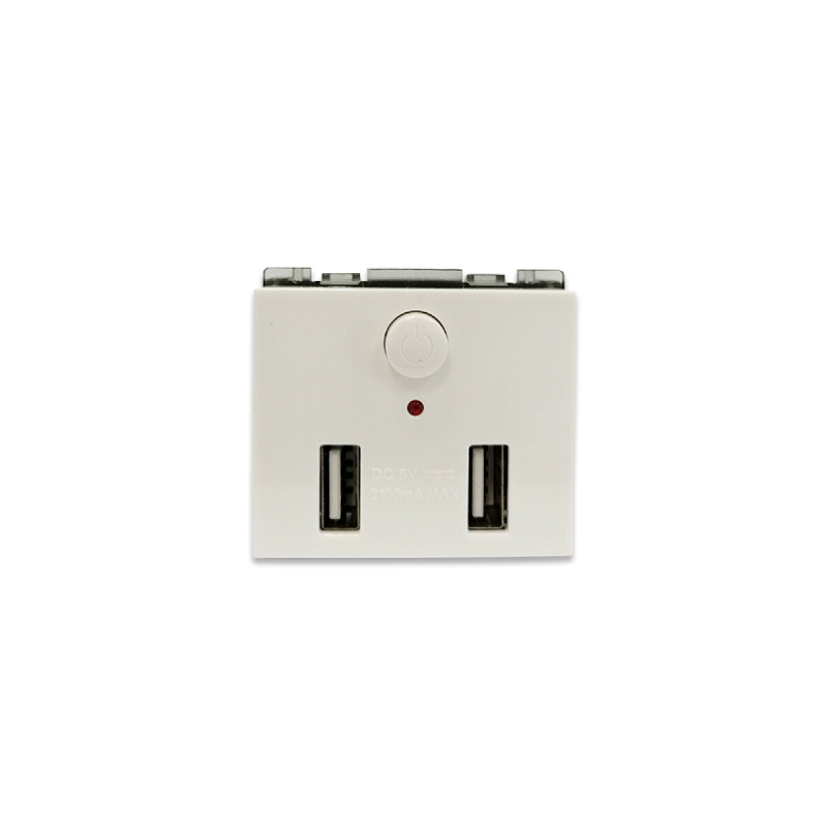 Mód. cargador p/2 USB-A 2.1A blanco - Atenea Plus - M48280 