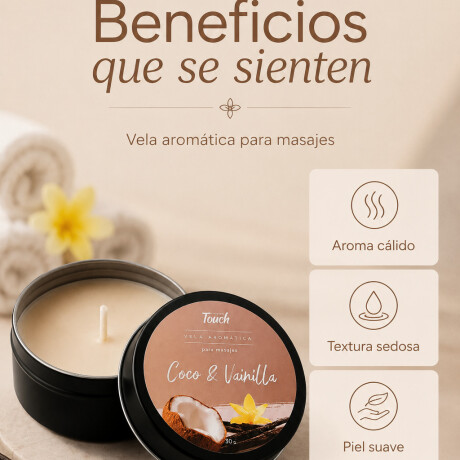 Vela Aromática De Coco y Vainilla Vela Aromática De Coco y Vainilla