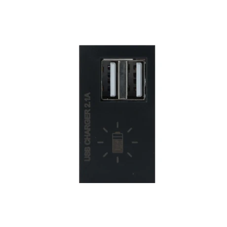 Módulo Cargador USB 2.1A DM Grafito Duomo Módulo Cargador USB 2.1A DM Grafito Duomo