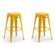 Taburete Tolix Pack 2 unidades Vintage Colores Hogar Pub Amarillo