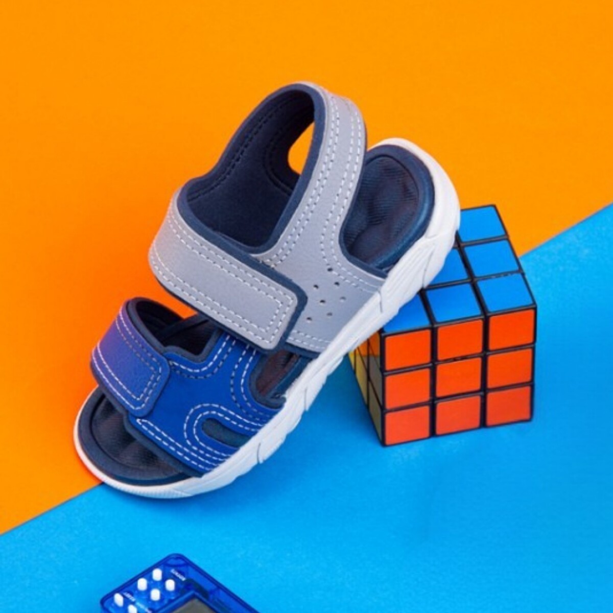 Sandalia Molekinho 19-26 - Gris/azul 