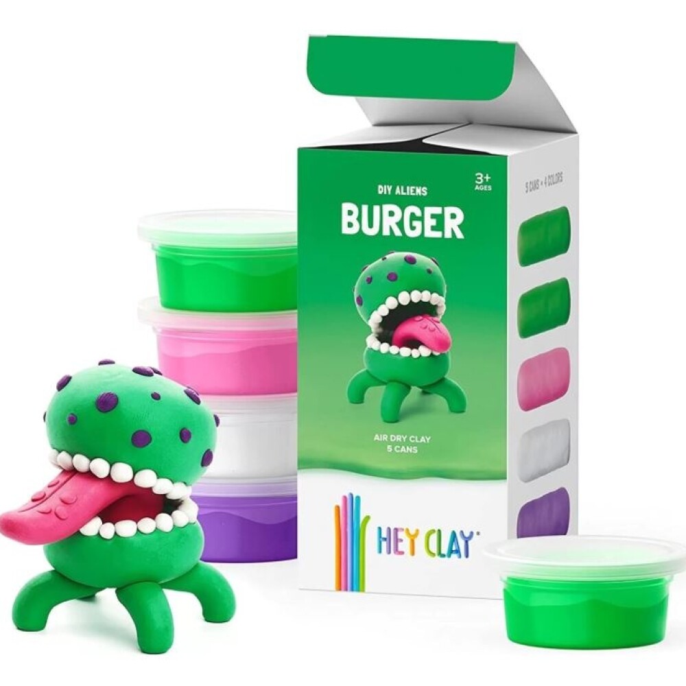 Masa Para Modelar Mate Burger Hey Clay HEY CLAY AIR DRY CLAY - HEY CLAY MATE BURGER