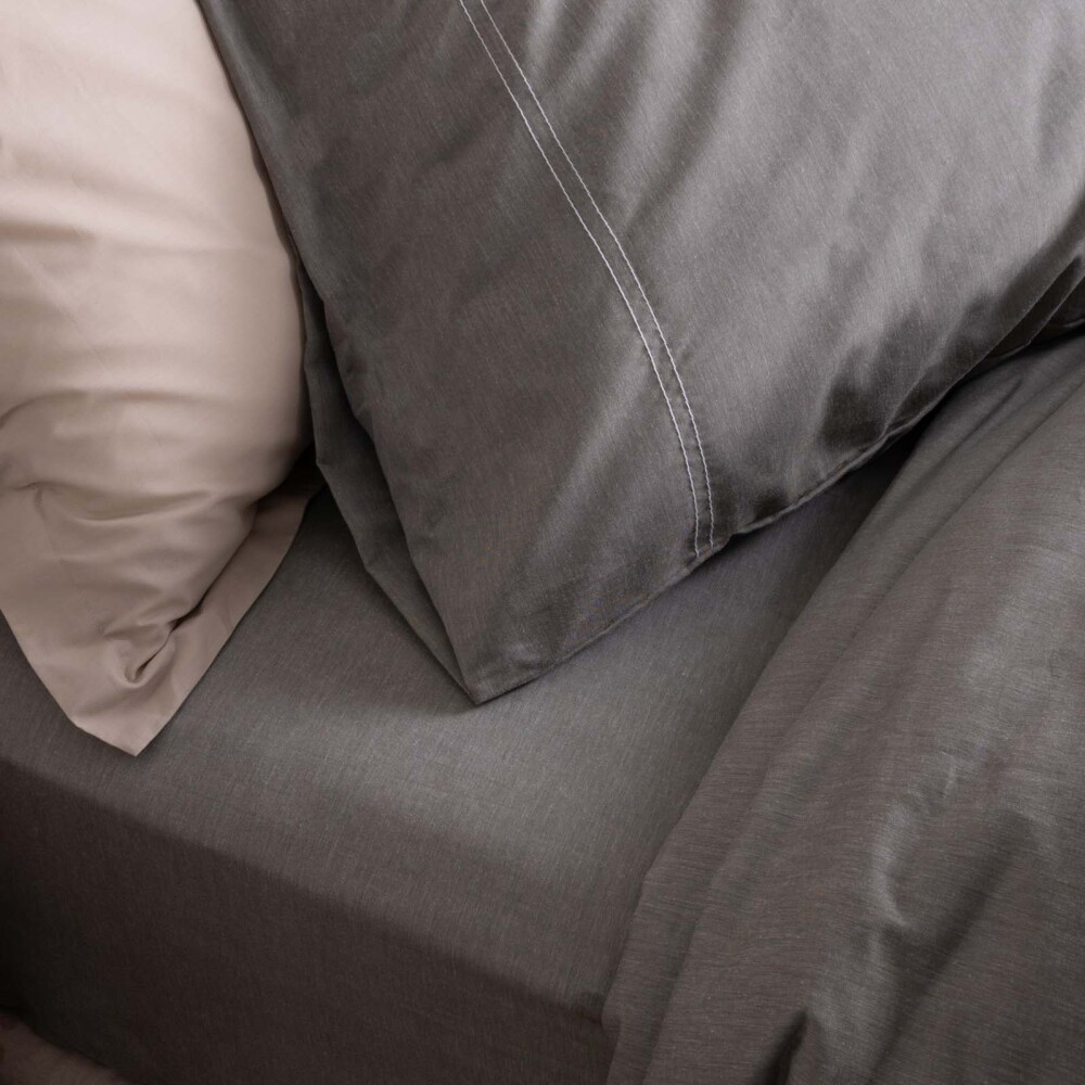 JGO. SÁBANAS KING ALGODON-Y-POLIESTER VERDE CHAMBRAY