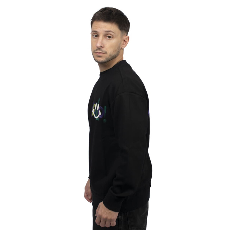 BUZOS ACTIVE HODDIE CON ESTAMPA Unisex - XC02 Negro