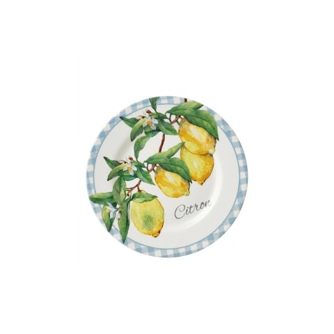 PLATO DIS LIMON CITRON P/ POSTRE 21CM Unica