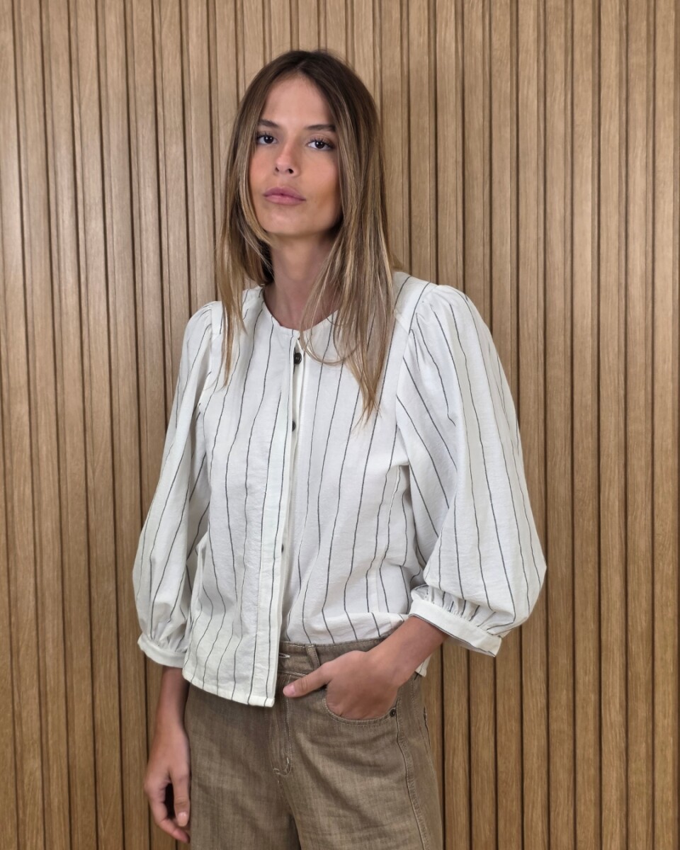 Camisa Sandía - Raya Gris 