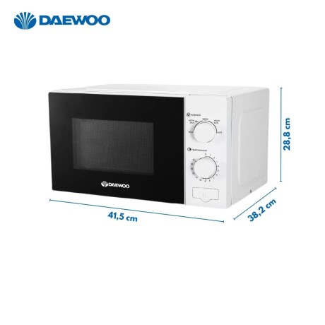 Microondas manual Daewoo | 20 litros | Color blanco Microondas manual Daewoo | 20 litros | Color blanco