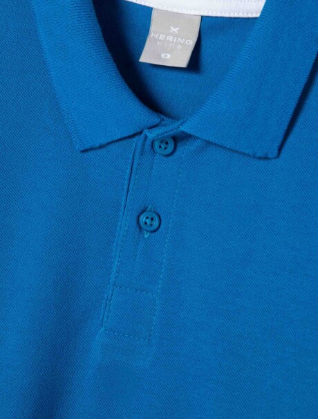 POLO BÁSICA DE NIÑO AZUL