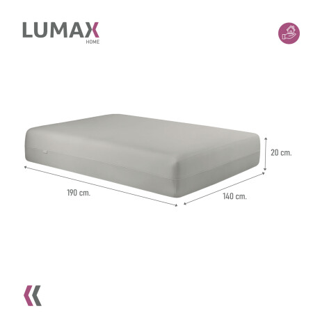 Funda de Colchón Lumax con cierre 2 Plazas x20cm Gris