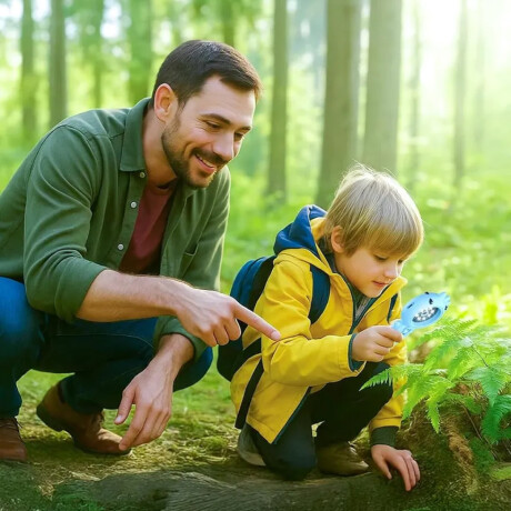 Microscopio digital portátil para niños con pantalla y carga USB Celeste