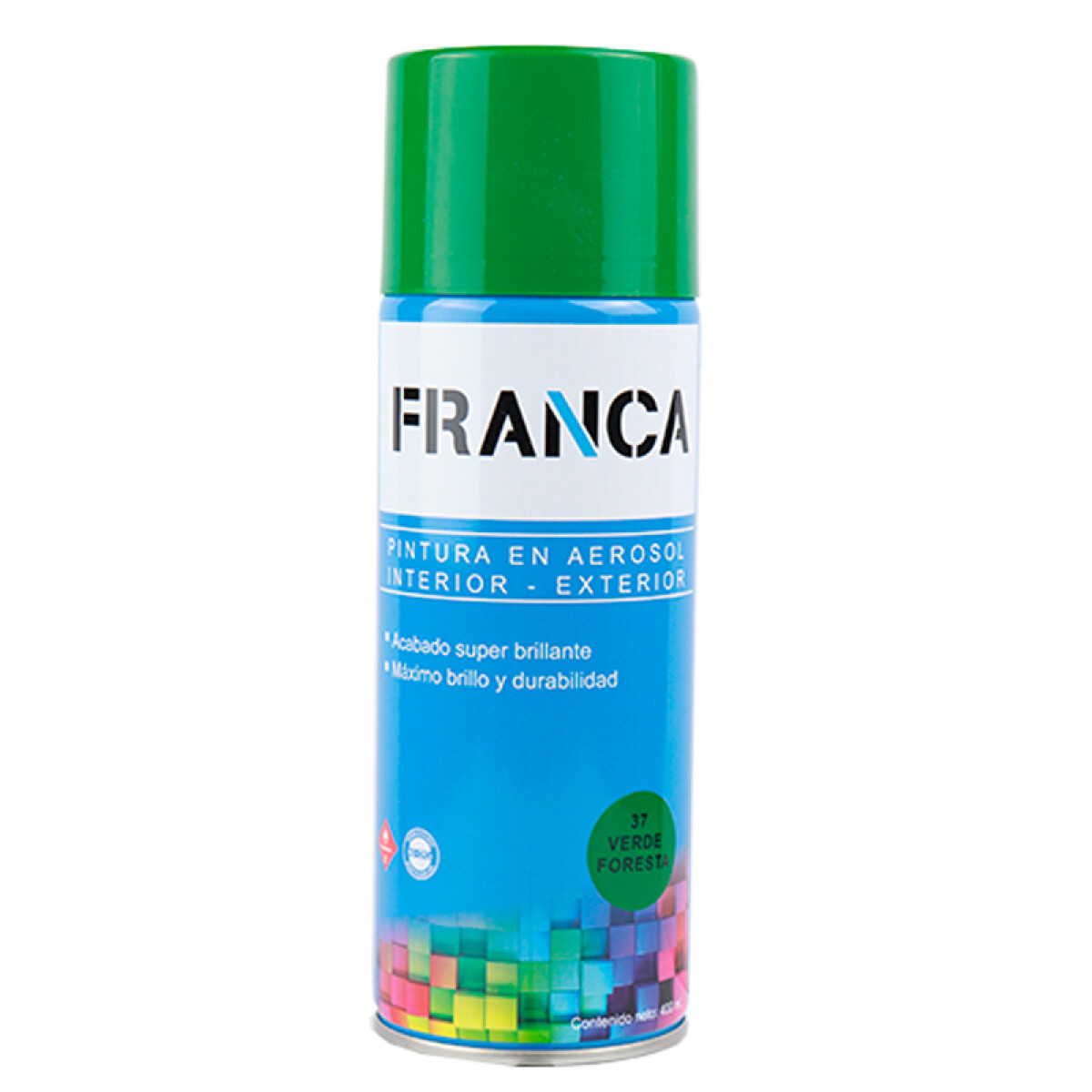 ESMALTE AEROSOL 400ML VERDE FORESTA REF.37 FRANCA ++ - N/a 