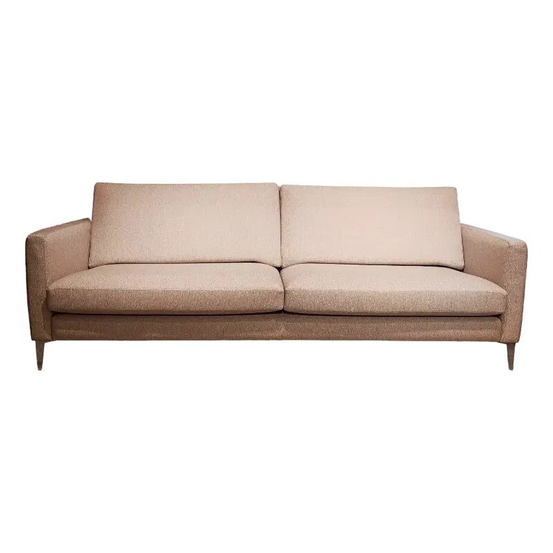 SOFA 3 CUERPOS - TAPIZADO TELA CLARA - PATA ALUMINIO SOFA 3 CUERPOS - TAPIZADO TELA CLARA - PATA ALUMINIO