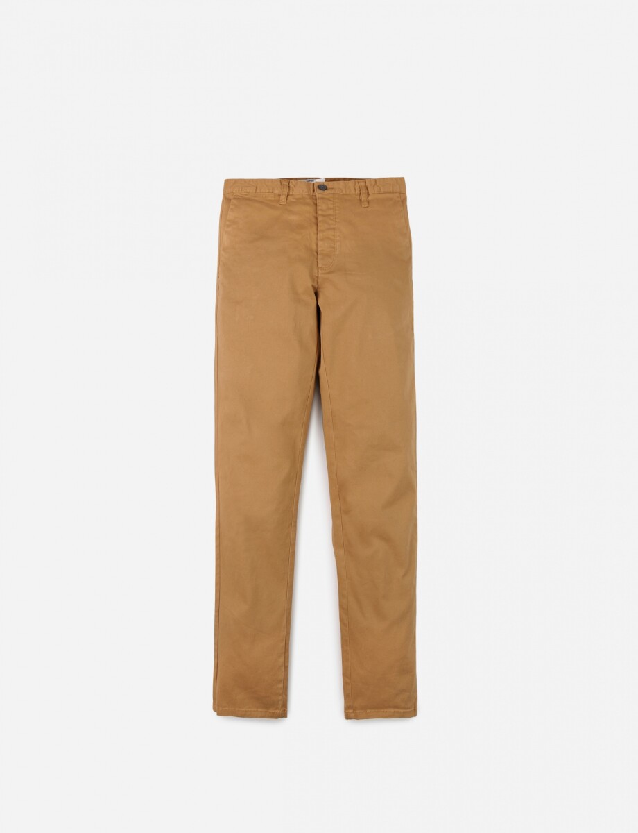 Pantalón chino recto - Tostado 