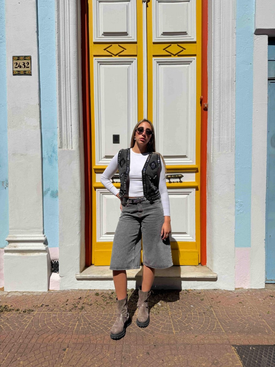 Bermuda baggy - gris 