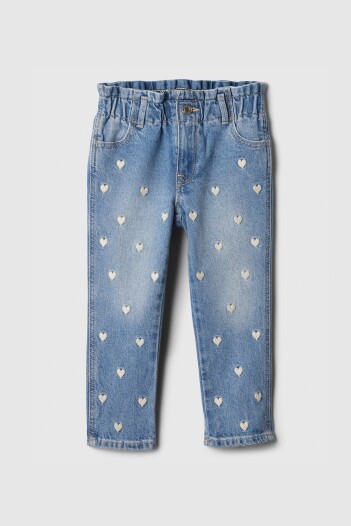 Jean Mom Toddler Niña Medium Wash