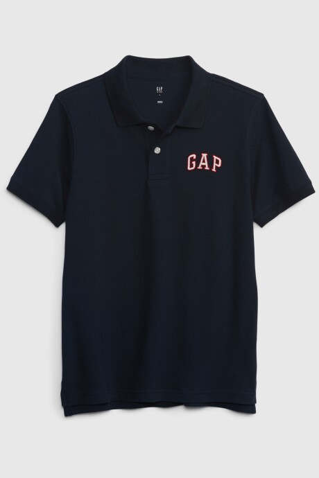 Remera Polo Logo Gap Manga Corta Niño Blue Galaxy