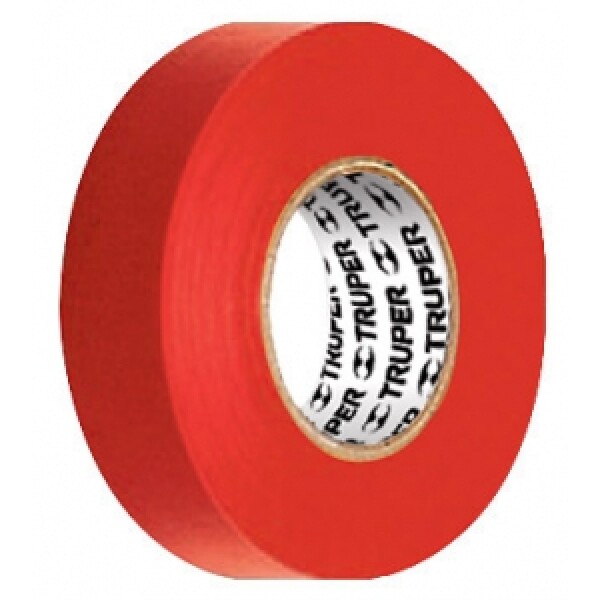 Cinta Aisladora 19mm x 18m Truper Roja
