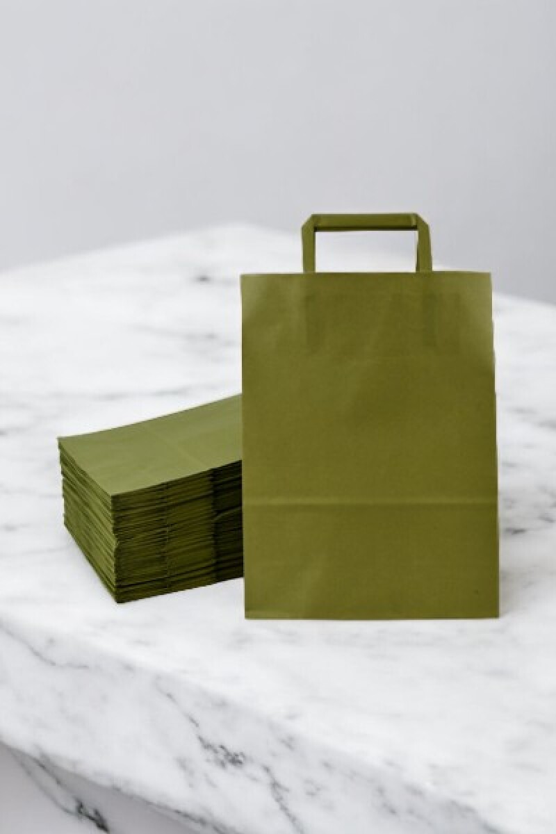 Pack x 50 - bolsa lisa 22x10x30 cm. - VERDE CARDAMOMO 