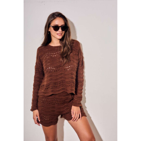 Sweater Textura Chocolate