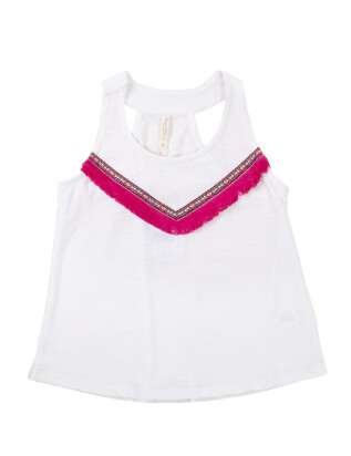 Musculosa Fringes New Blanco