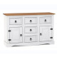 Mueble Estilo Mexicano 2 Puertas 5 Cajones Color BLANCO y CERA NATURAL Mueble Estilo Mexicano 2 Puertas 5 Cajones Color BLANCO y CERA NATURAL
