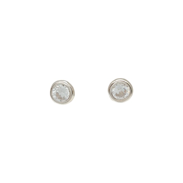 Caravanas Punto de Luz-Plata 925-Piedra Zirconia-CA3044 Conpiedra